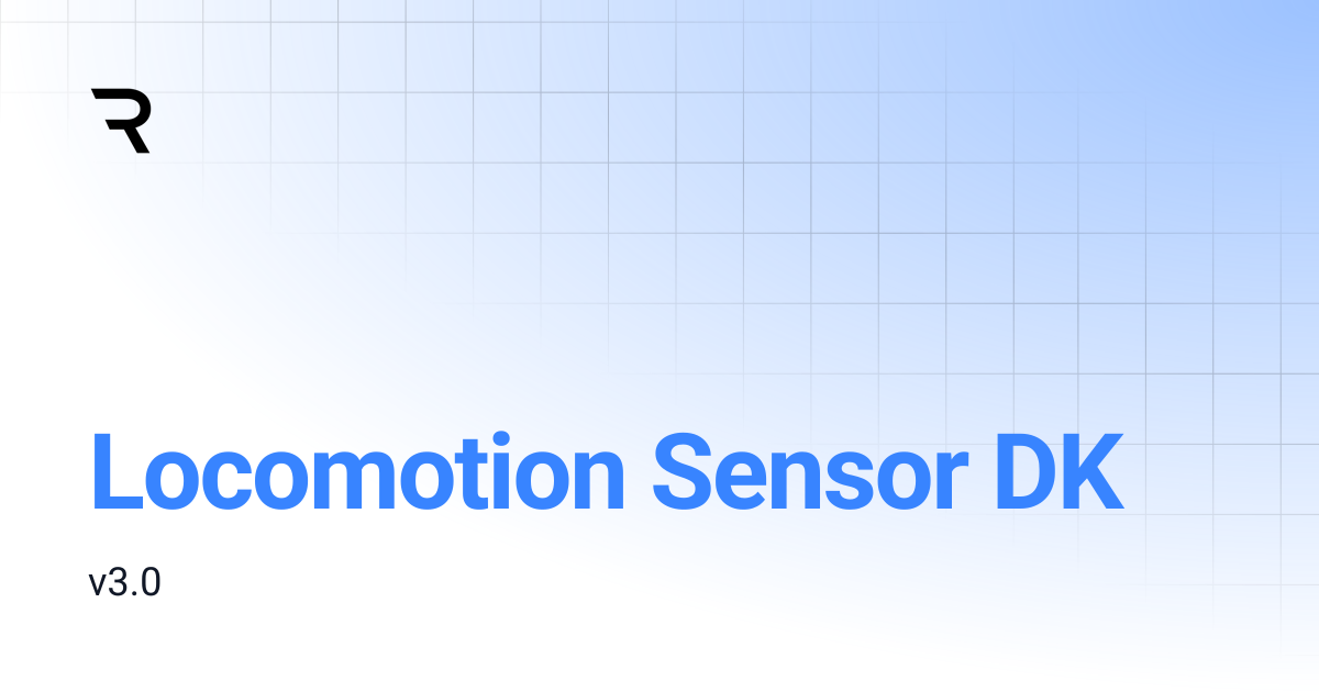 Locomotion Sensor DK | Docs